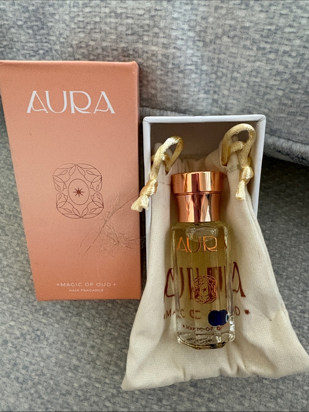 Aura Women Skincare Serum & hair Oil in Rose Gold Accents